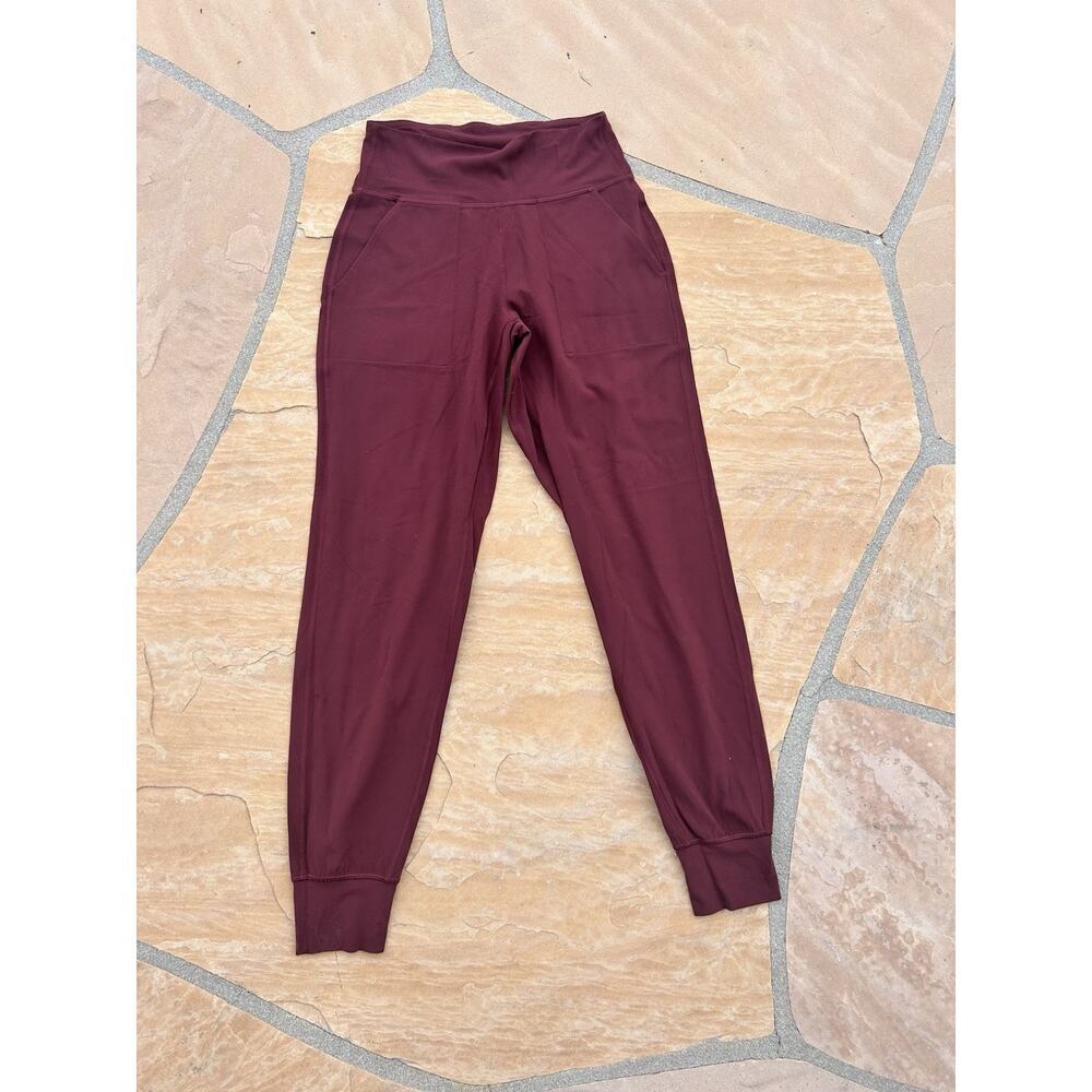 Lululemon Align High Rise Jogger Pants Women 4 Burgundy Nulu Pull On Workout KB